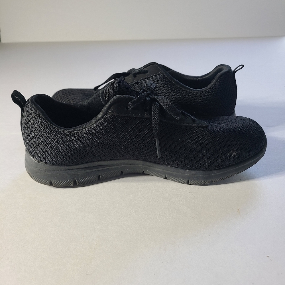 Skechers Work Wide Fit Slip Resistant Black Sneakers - Picture 8 of 10